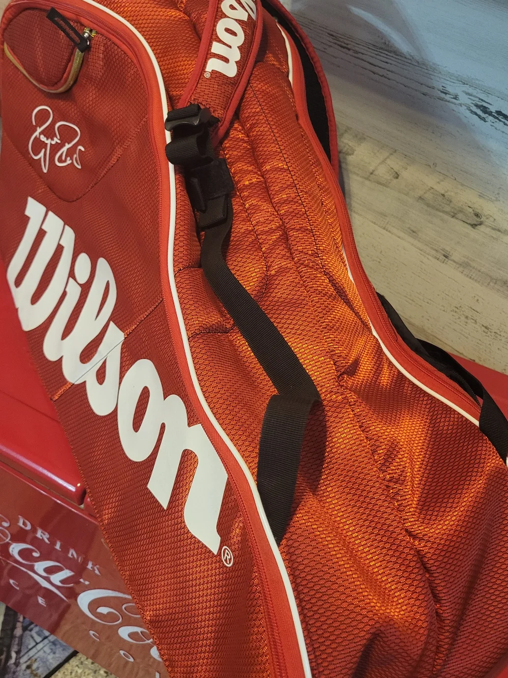 Wilson Roger Federer Signature Red & Black Tennis Raquet Bag